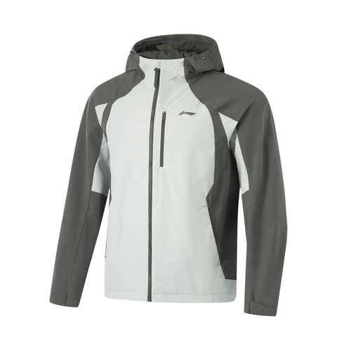 LI-NING李宁2024男子三合一(内-开衫无帽摇粒绒卫衣/外-运动风衣)三合一外套AWBU009-2