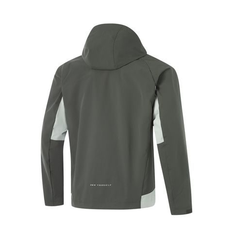 LI-NING李宁2024男子三合一(内-开衫无帽摇粒绒卫衣/外-运动风衣)三合一外套AWBU009-2