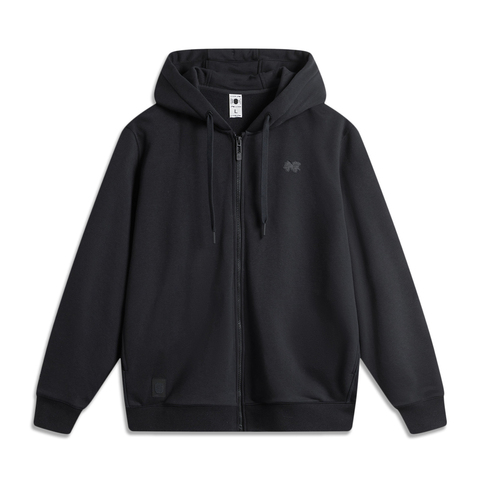 LI-NING李宁2024男子开衫连帽卫衣针织连帽外套AWDU659-11