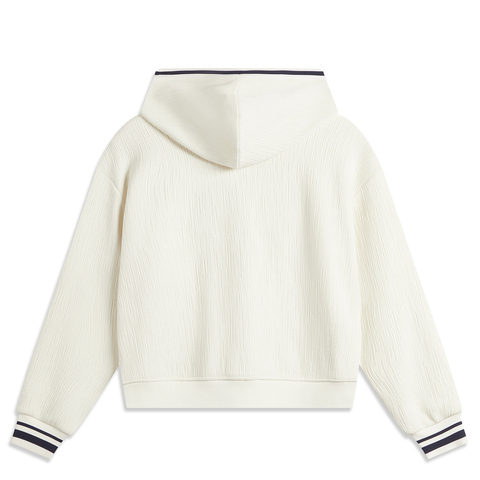 LI-NING李宁2024女子开衫连帽卫衣针织连帽外套AWDU682-1