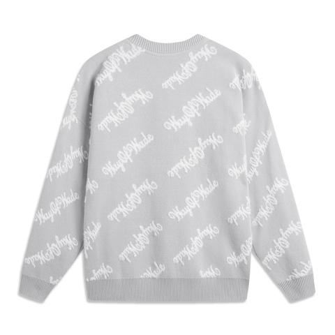 LI-NING李宁2024男子套头无帽编织衫毛线套头衫AMBV013-4