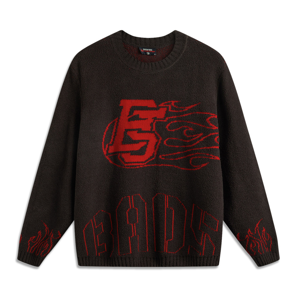 LI-NING李宁2024男子套头无帽编织衫毛线套头衫AMBV149-1