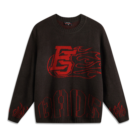 LI-NING李宁2024男子套头无帽编织衫毛线套头衫AMBV149-1