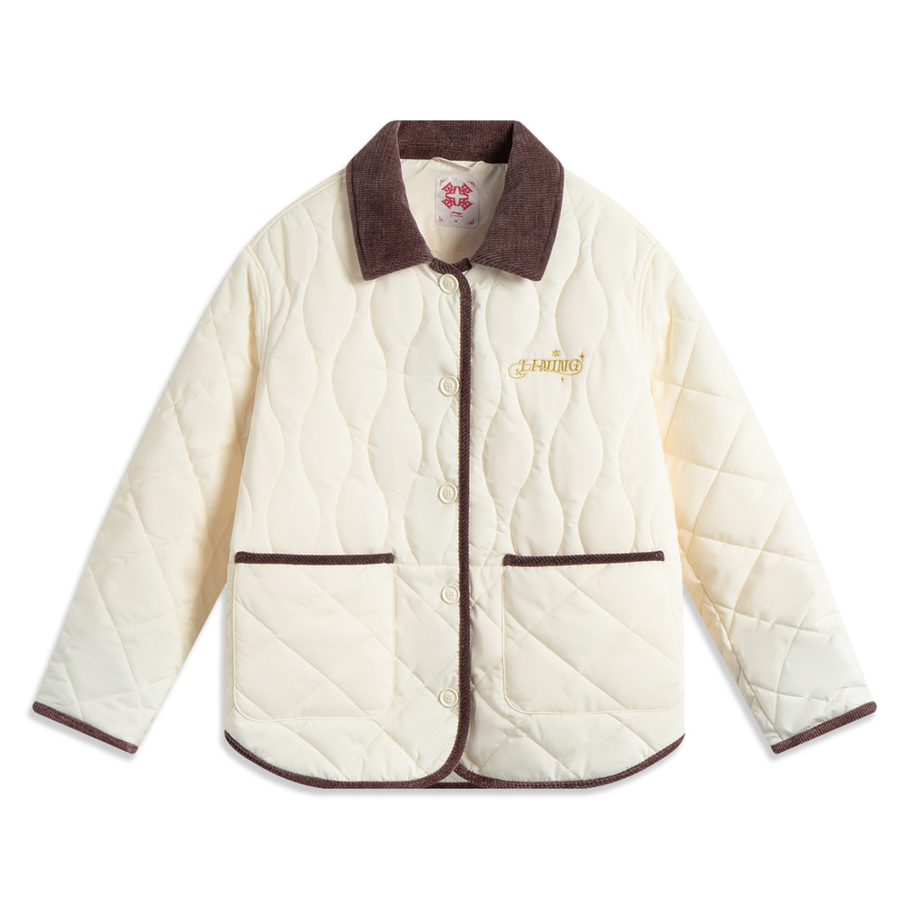 LI-NING李宁2024女子短棉服薄棉服AJMV022-4