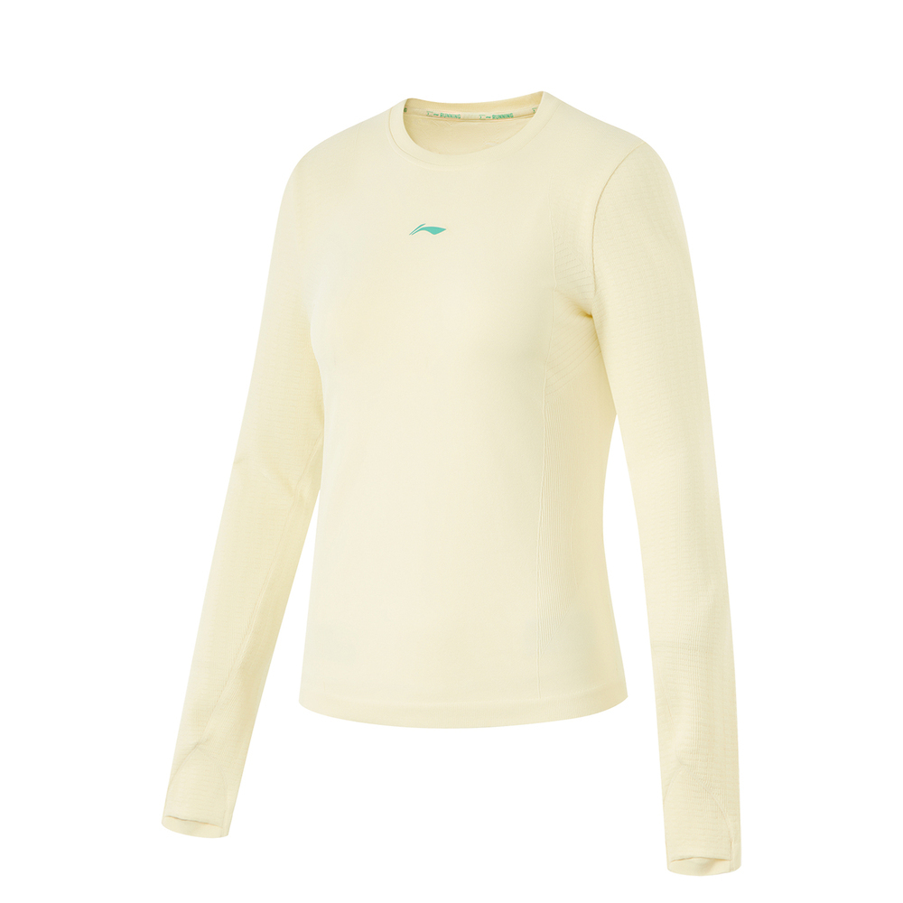 LI-NING李宁2024女子长袖T恤针织无领长TATLU048-2