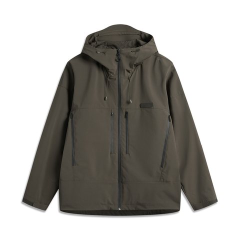 LI-NING李宁2024男子运动风衣梭织连帽外套AEMU009-1