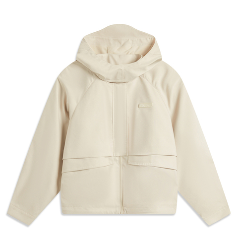 LI-NING李宁2024女子运动风衣梭织连帽外套AFDUA84-1