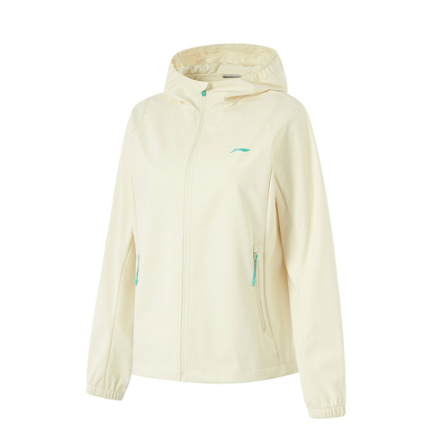 LI-NING李宁2024女子软壳外套梭织连帽外套AFDU356-3