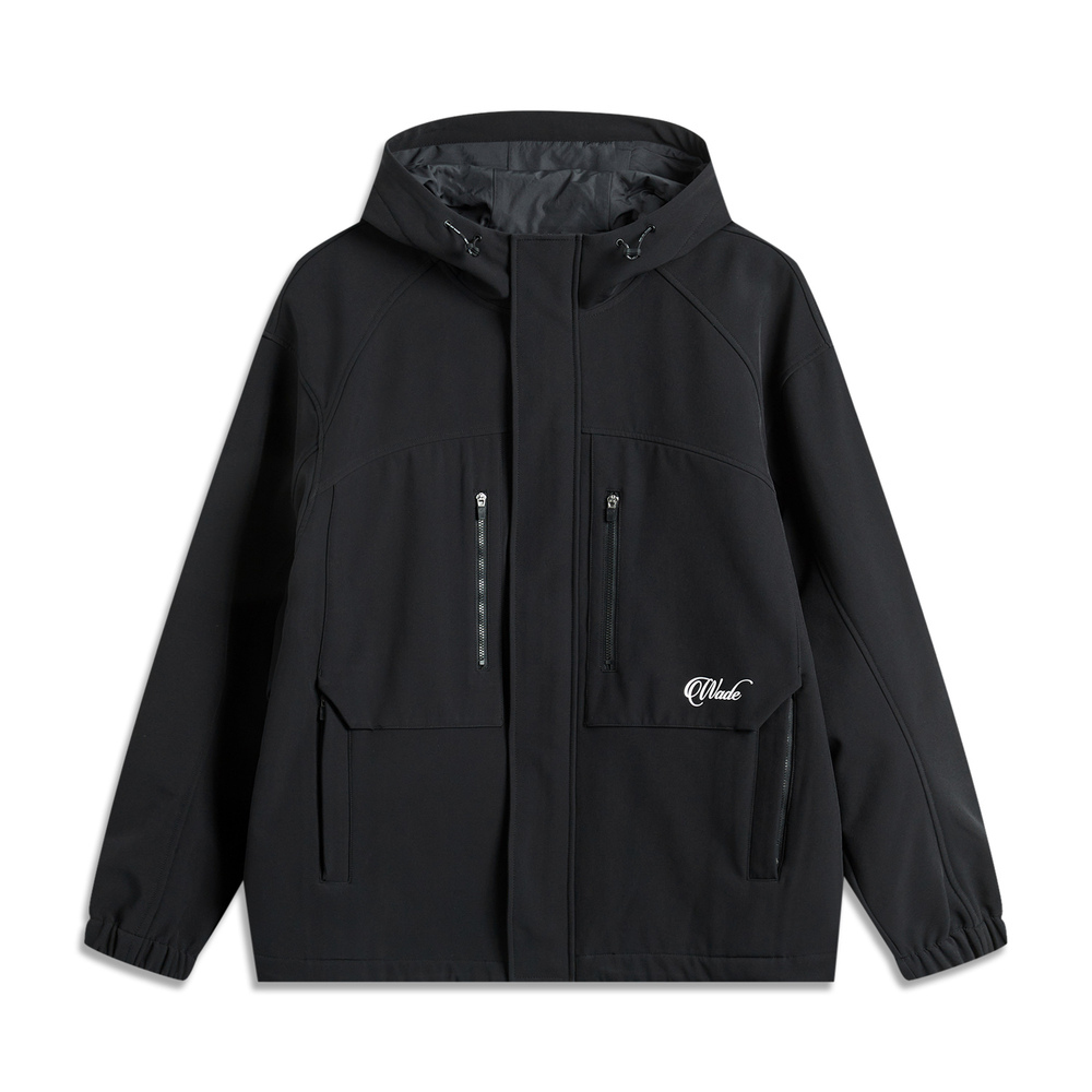 LI-NING李宁2024男子运动风衣梭织连帽外套AFDU225-1