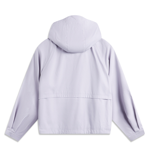 LI-NING李宁2024女子运动风衣梭织连帽外套AFDUA84-4