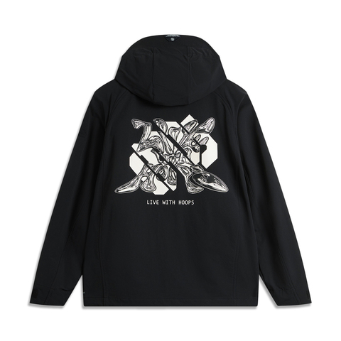 LI-NING李宁2024男子运动风衣梭织连帽外套AFDU505-1