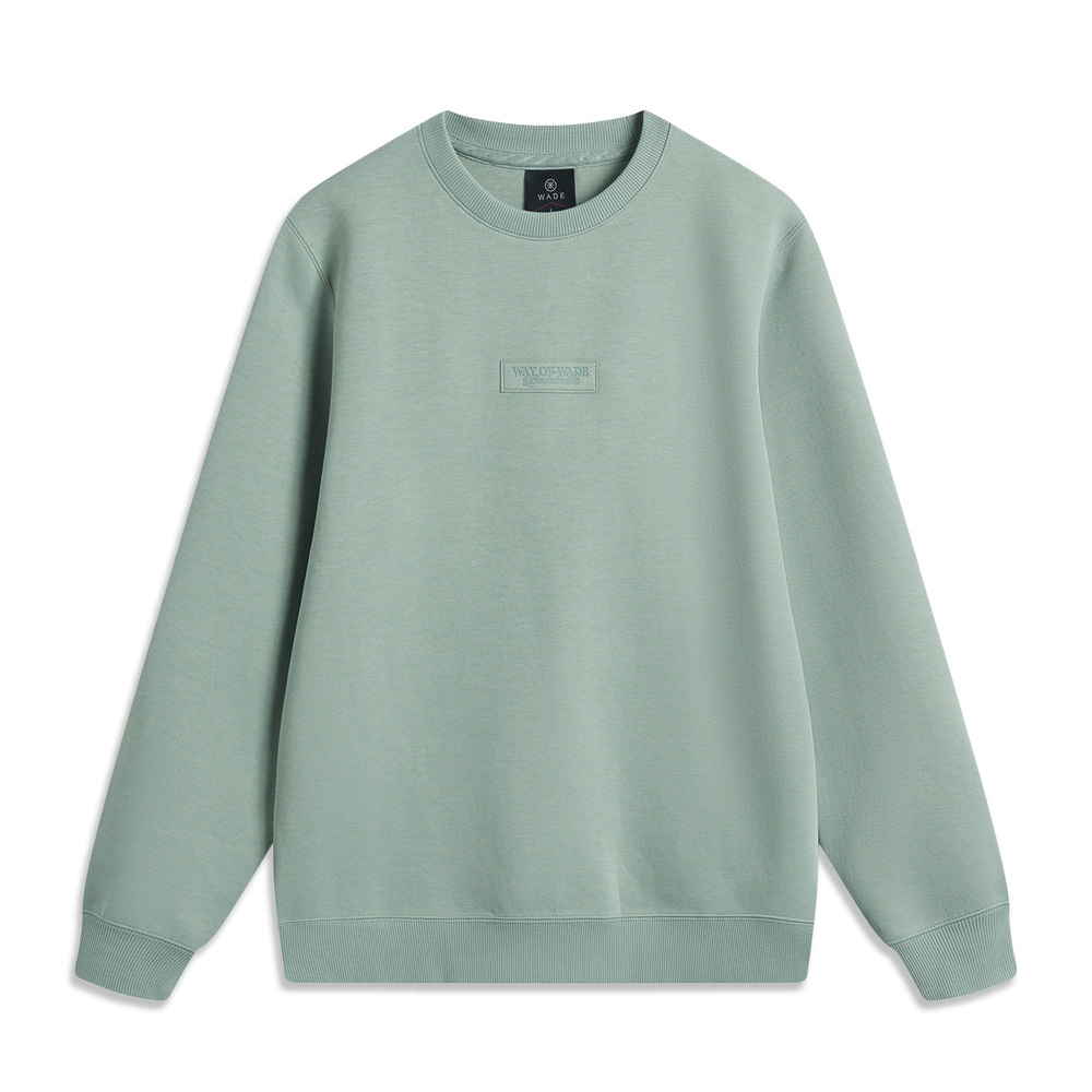 LI-NING李宁2024男子套头无帽卫衣针织无帽卫衣AWDU283-8