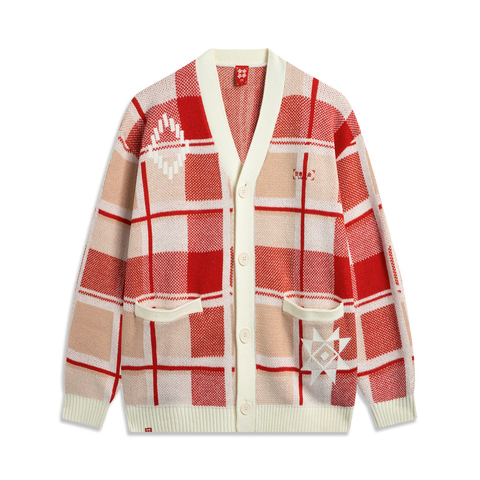 LI-NING李宁2024男子开衫无帽编织衫毛线开衫AMBV029-8