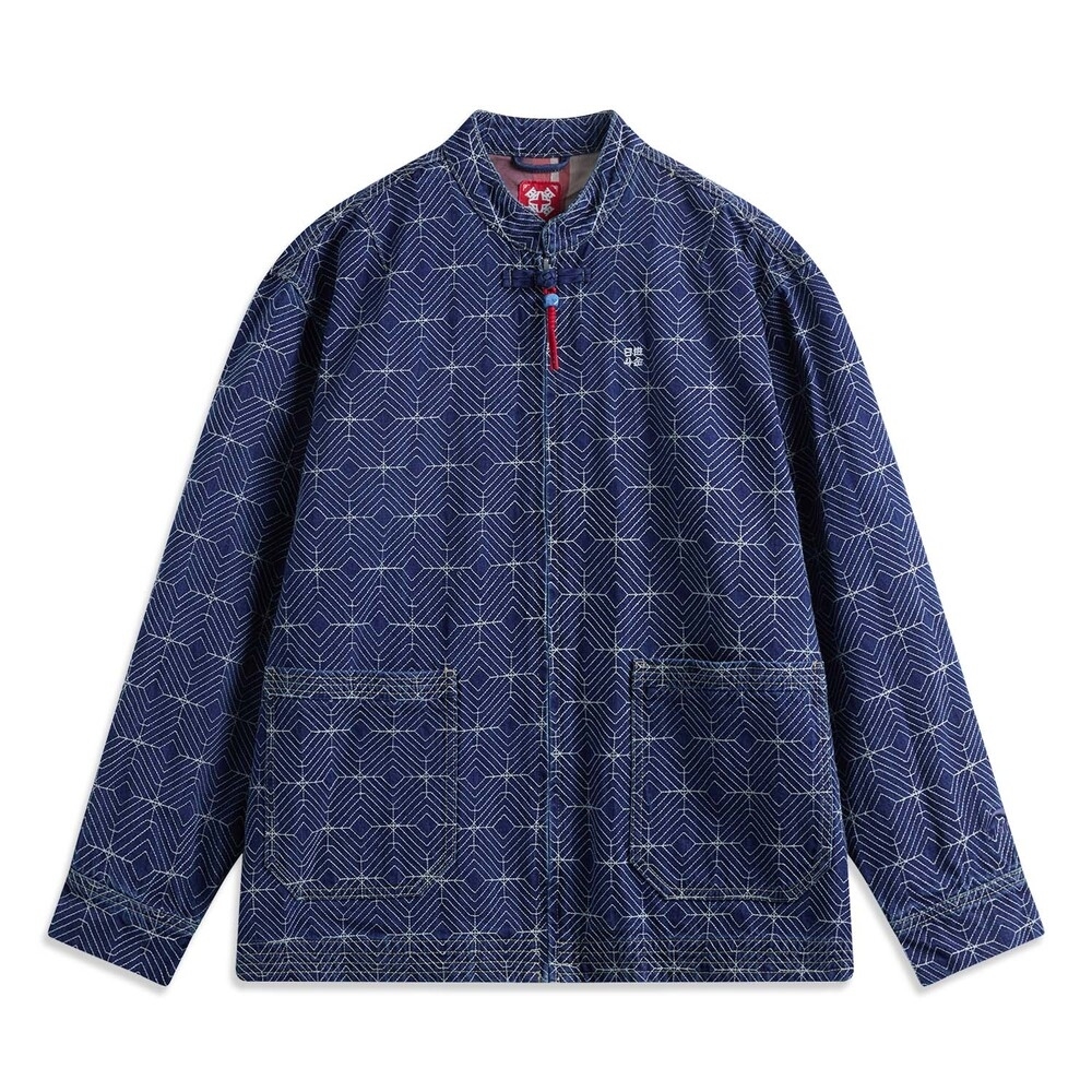 LI-NING李宁2024男子水洗牛仔外套牛仔外套AJDV023-1