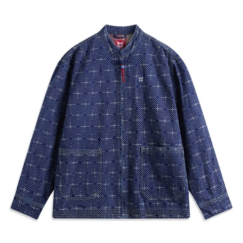 LI-NING李宁2024男子水洗牛仔外套牛仔外套AJDV023-1