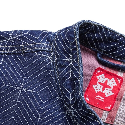 LI-NING李宁2024男子水洗牛仔外套牛仔外套AJDV023-1