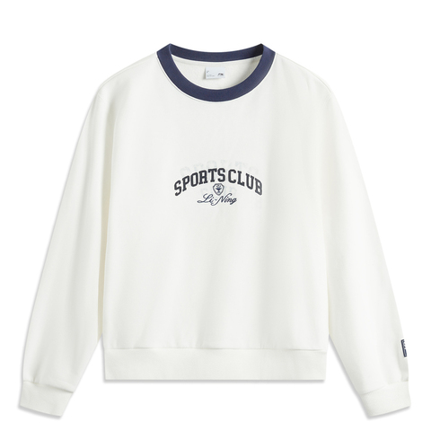 LI-NING李宁2025女子套头无帽卫衣针织无帽卫衣AWDV136-1