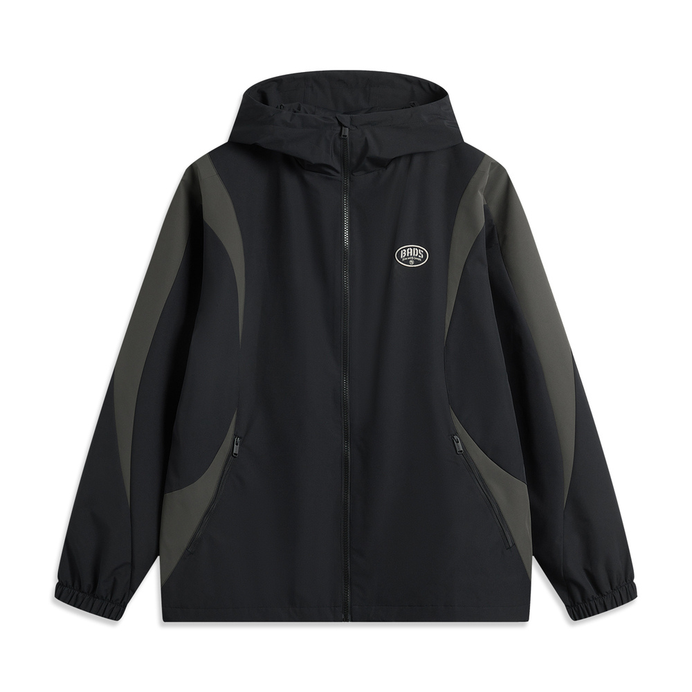 LI-NING李宁2025男子运动风衣梭织连帽外套AFDV005-3