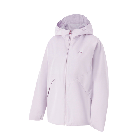 LI-NING李宁2025女子运动风衣梭织连帽外套AFDV062-10