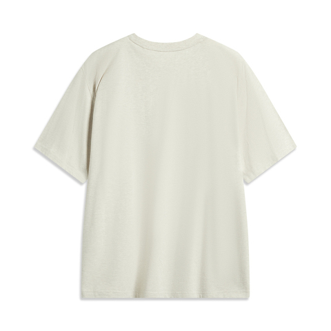 LI-NING李宁2025男子短袖文化衫针织无领短TAHSV009-6