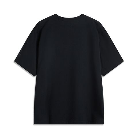 LI-NING李宁2025男子短袖文化衫针织无领短TAHSV071-2