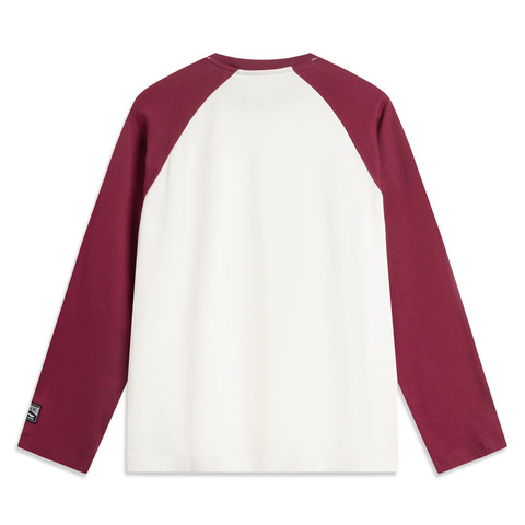 LI-NING李宁2025女子长袖文化衫针织无领长TAHSV010-3