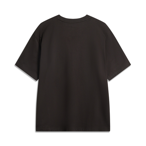 LI-NING李宁2025男子短袖文化衫针织无领短TAHSV061-4