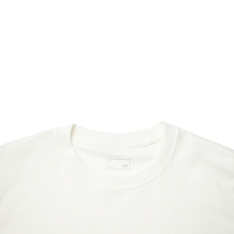 LI-NING李宁2025男子短袖文化衫针织无领短TAHSV071-1