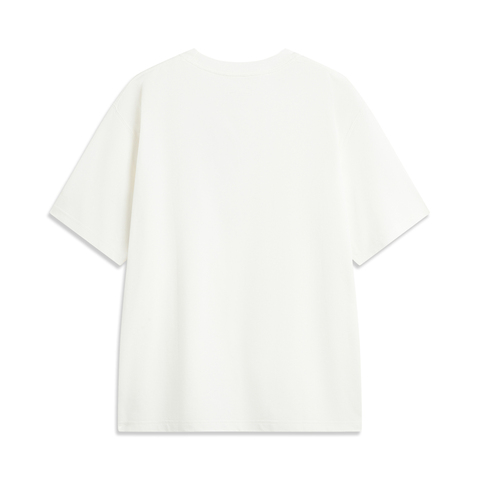 LI-NING李宁2025男子短袖文化衫针织无领短TAHSV361-1