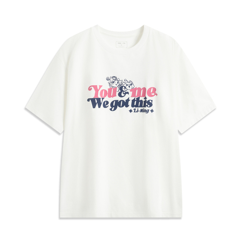 LI-NING李宁2025中性短袖T恤针织无领短TATSV045-1