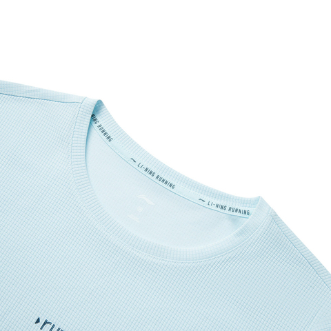 LI-NING李宁2025女子短袖T恤针织无领短TATSV098-5