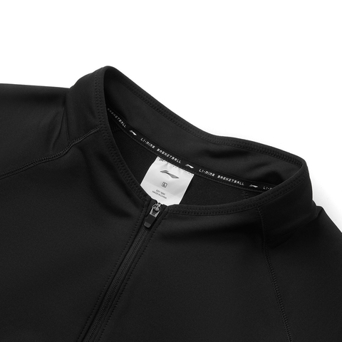 LI-NING李宁2025男子长袖T恤针织无领长TATLV011-1