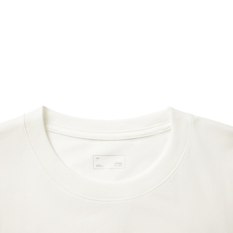 LI-NING李宁2025男子短袖文化衫针织无领短TAHSV235-1