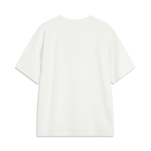 LI-NING李宁2025男子短袖文化衫针织无领短TAHSV019-2