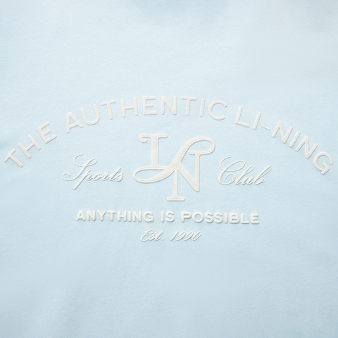 LI-NING李宁2025女子短袖文化衫针织无领短TAHSV194-3