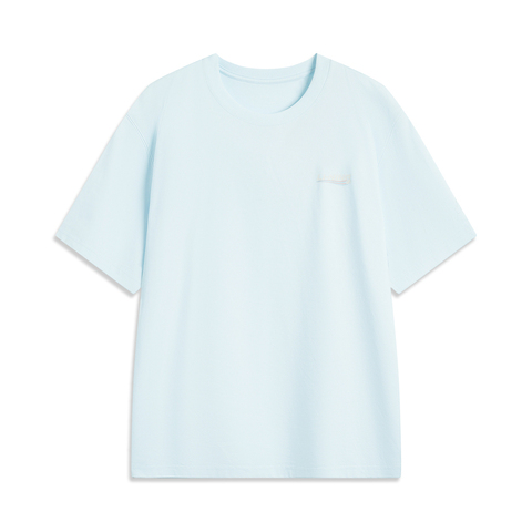 LI-NING李宁2025男子短袖文化衫针织无领短TAHSV229-3