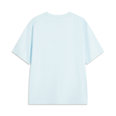 LI-NING李宁2025男子短袖文化衫针织无领短TAHSV229-3