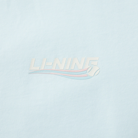 LI-NING李宁2025男子短袖文化衫针织无领短TAHSV229-3