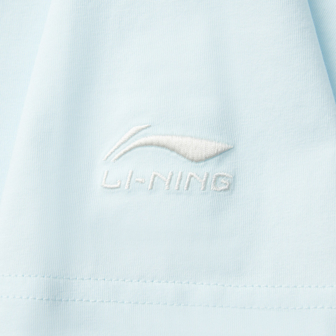 LI-NING李宁2025男子短袖文化衫针织无领短TAHSV229-3