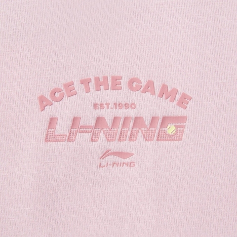 LI-NING李宁2025男子短袖文化衫针织无领短TAHSV233-3