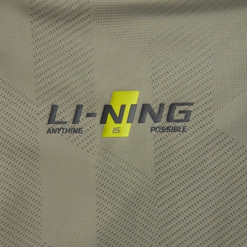 LI-NING李宁2025男子短袖T恤针织无领短TATSV075-7