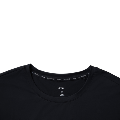 LI-NING李宁2025男子短袖T恤针织无领短TATSV107-1