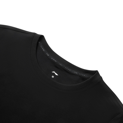 LI-NING李宁2025女子短袖T恤针织无领短TATSV044-1