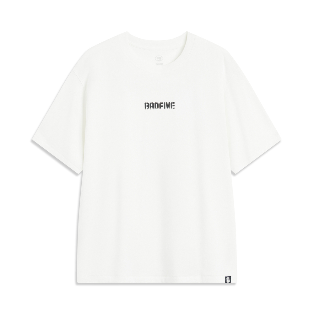 LI-NING李宁2025男子短袖文化衫针织无领短TAHSV027-4