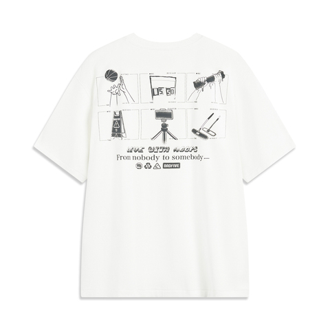 LI-NING李宁2025男子短袖文化衫针织无领短TAHSV027-4