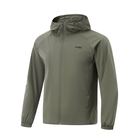 LI-NING李宁2025男子运动风衣梭织连帽外套AFDV081-10