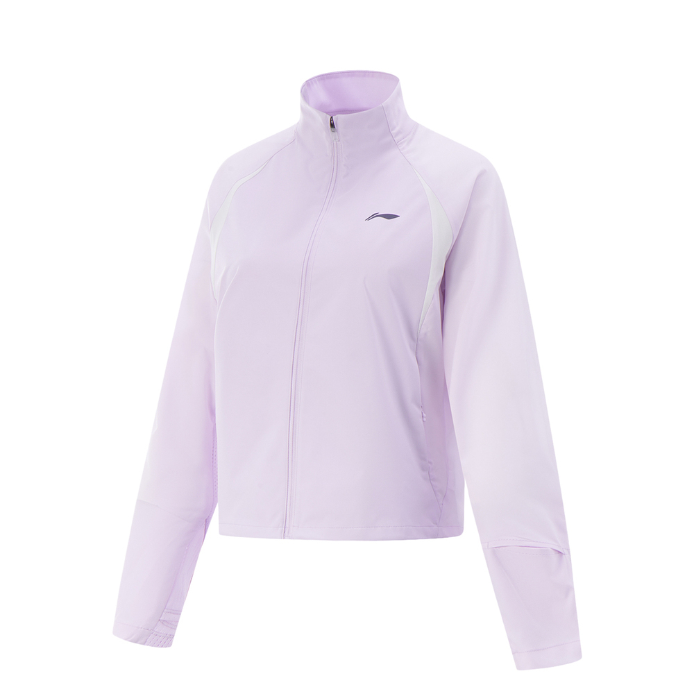 LI-NING李宁2025女子运动风衣梭织连帽外套AFDV042-4