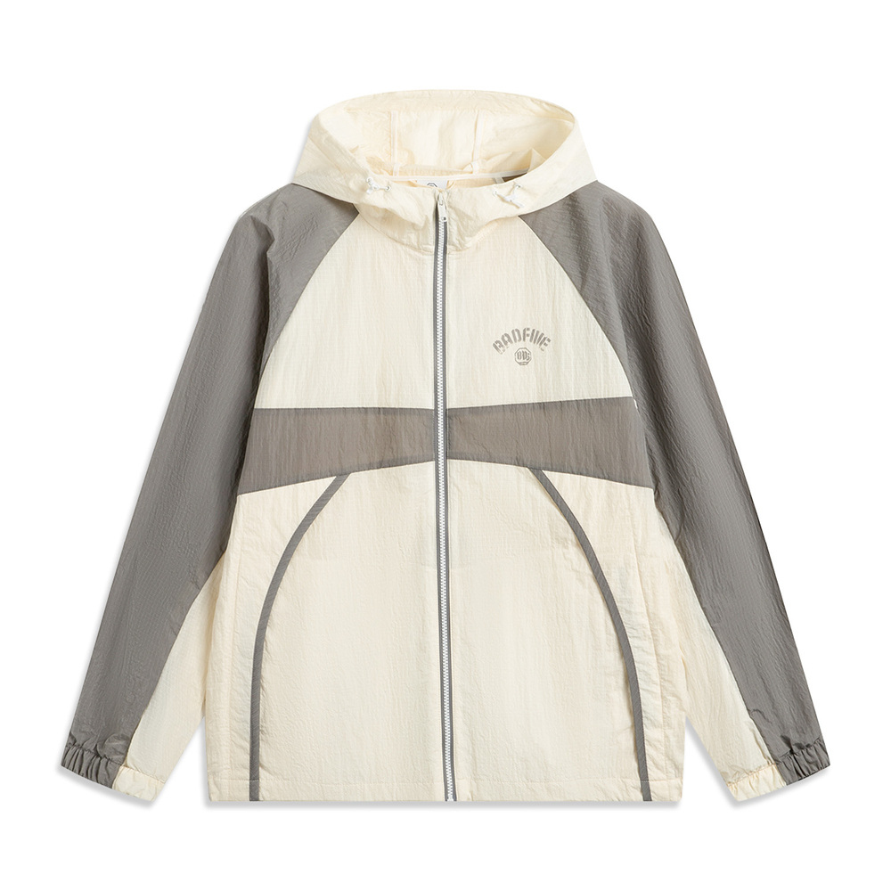 LI-NING李宁2025男子运动风衣梭织连帽外套AFDV129-2