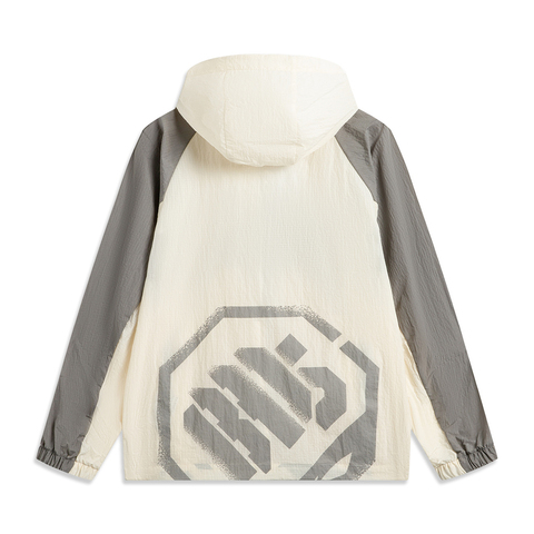 LI-NING李宁2025男子运动风衣梭织连帽外套AFDV129-2