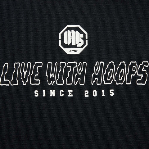 LI-NING李宁2025男子短袖文化衫针织无领短TAHSV037-2